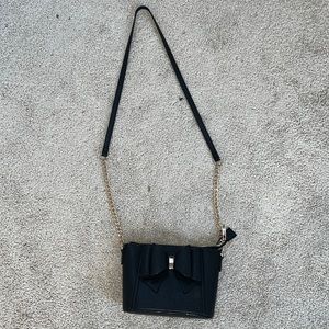 Gold chain cross body bag